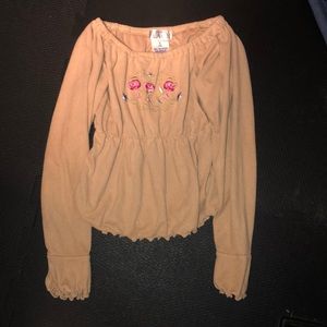 Girls Suede Long Sleeve